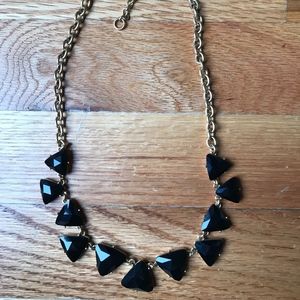 J. Crew Factory Black Gemstone Necklace